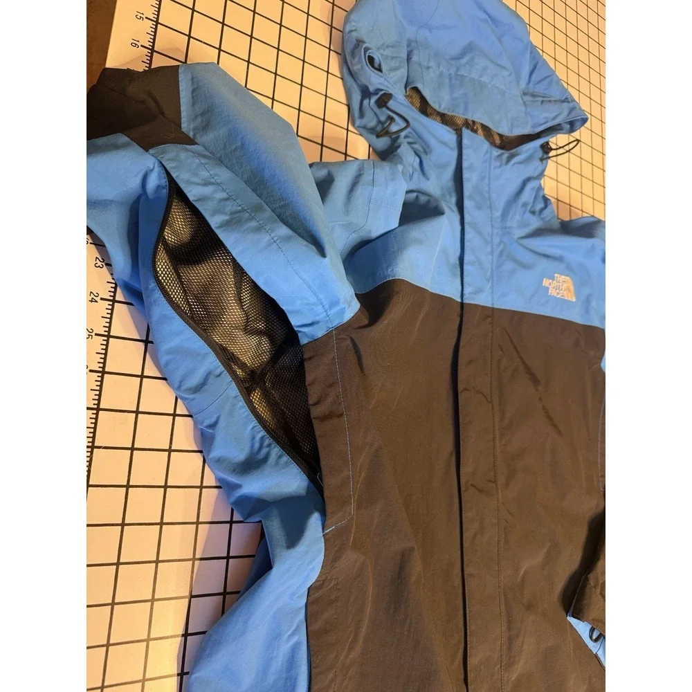 The North Face HyVent Colorblock Hooded Full Zip Rain Jacket Men's M
